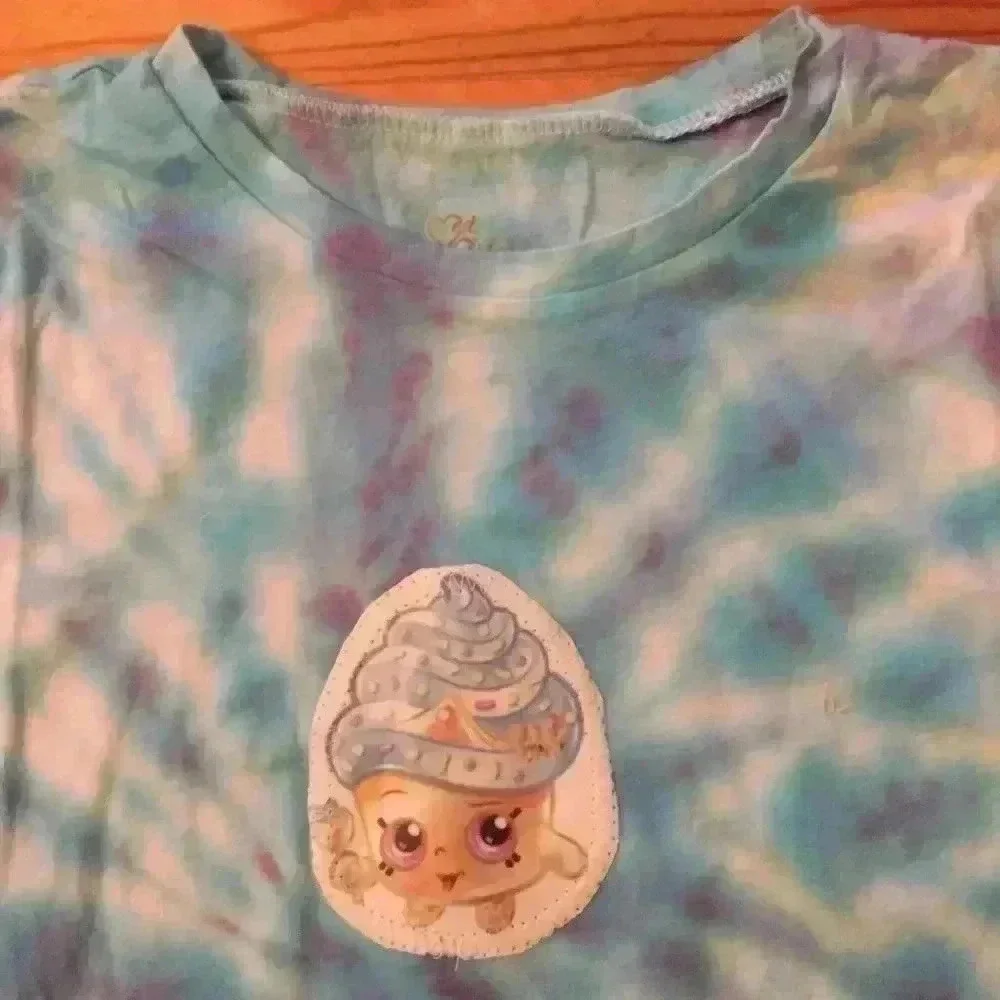 New! Hand tie dyed Shopkins T-shirt